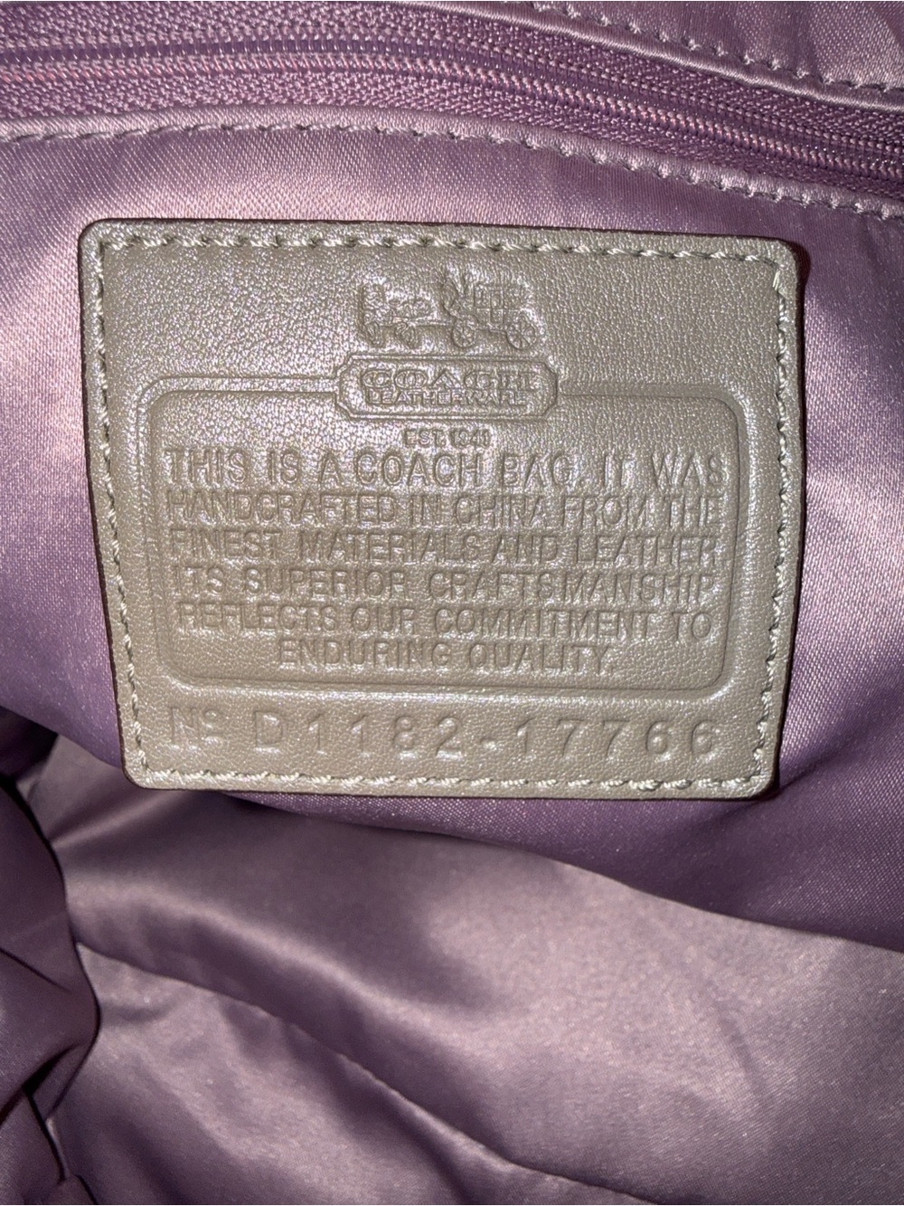 Y2K Coach Sparkly Gray Leather Shoulder Bag with Braided Handles - Picture 6 of 8